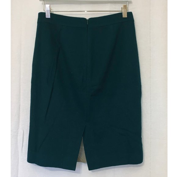 High Waist Forest Green Pencil Skirt - Picture 5 of 6
